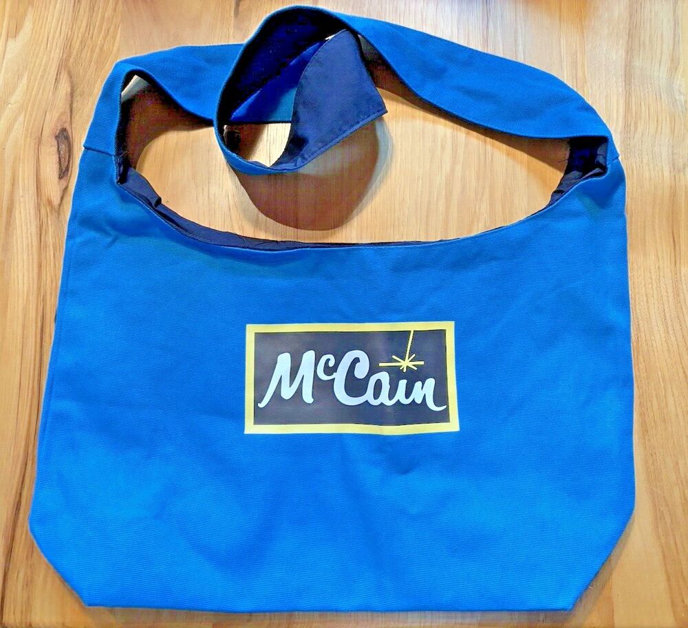 McCain Foods Inc. Lined Canvas Crossbody Bag New - French Fry Potatoes 13" x 11"